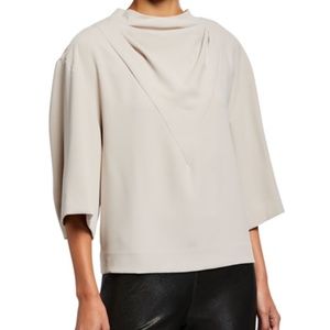 IRO Sleep Gathered-Neck Half-Sleeve Blouse BNWT
